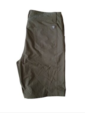 The North Face Flat Front Nylon Hiking Shorts Lightweight Green Mens 34